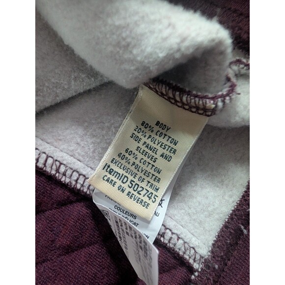 L. L. Bean Women's Quilted Quarter-Zip Pullover in Deep Wine Burgundy Size XL - Picture 12 of 13